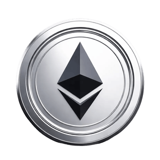 Grafický element s mincou Ethereum (ETH) vznášajúci sa vo vzduchu